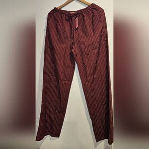 NWT Pretty little things pinstripe drawstring low-rise relaxed trouser SZ. 4